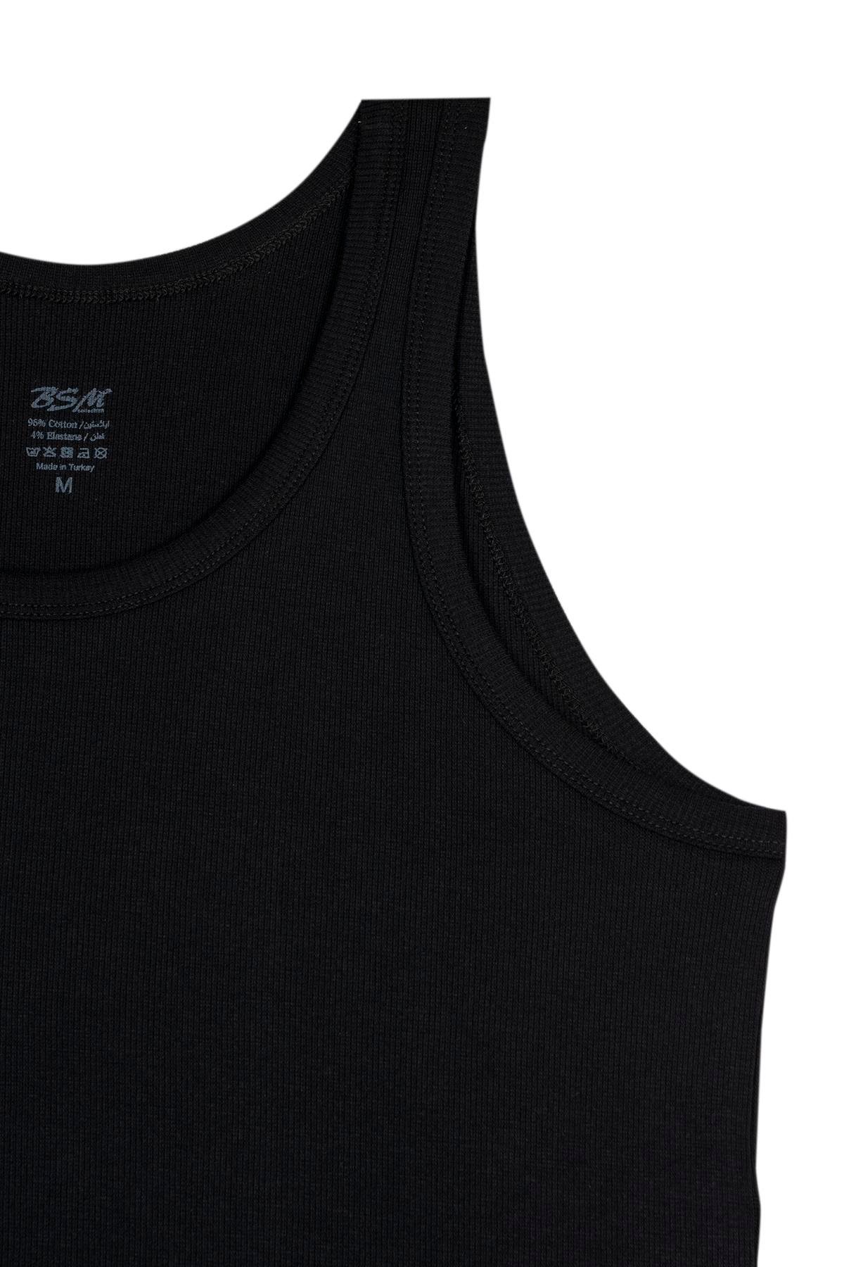 Bsm Erkek 2'li Kaşkorse Atlet 11373 - Siyah