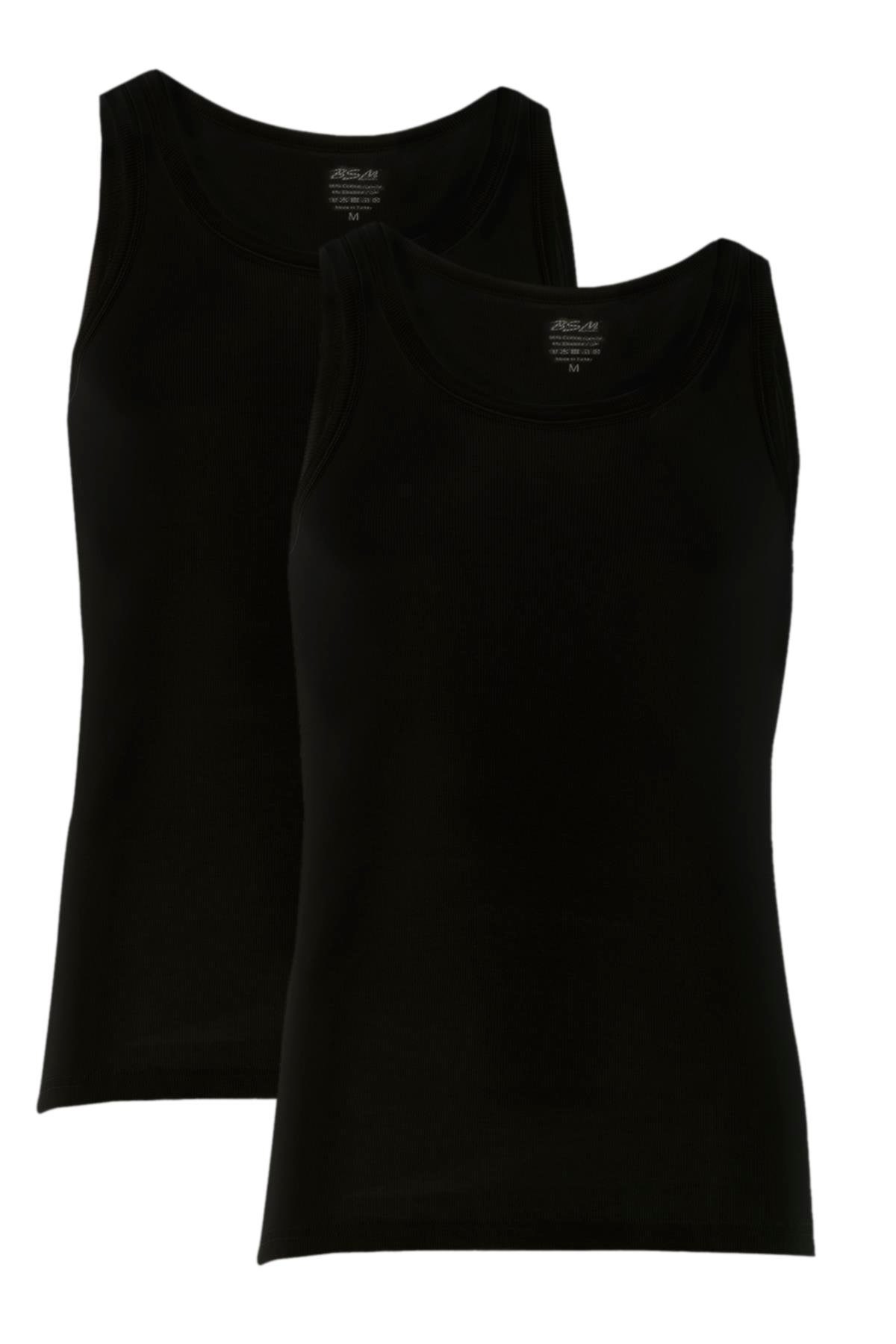 Bsm Erkek 2'li Kaşkorse Atlet 11373 - Siyah