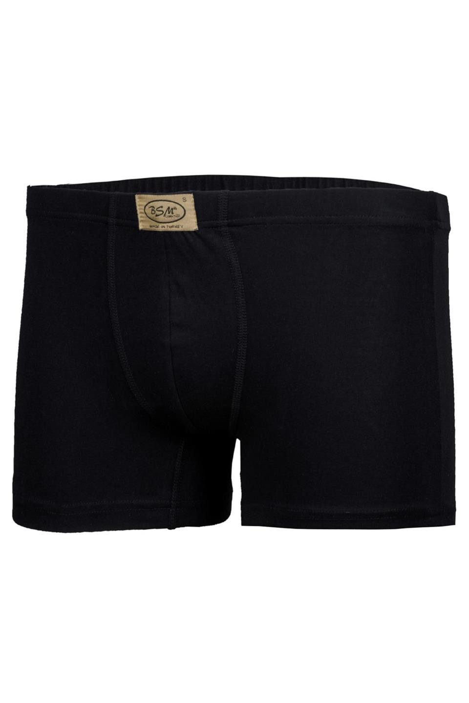 Bsm Erkek 2'li Stretch Kısa Boxer 44203 - Siyah