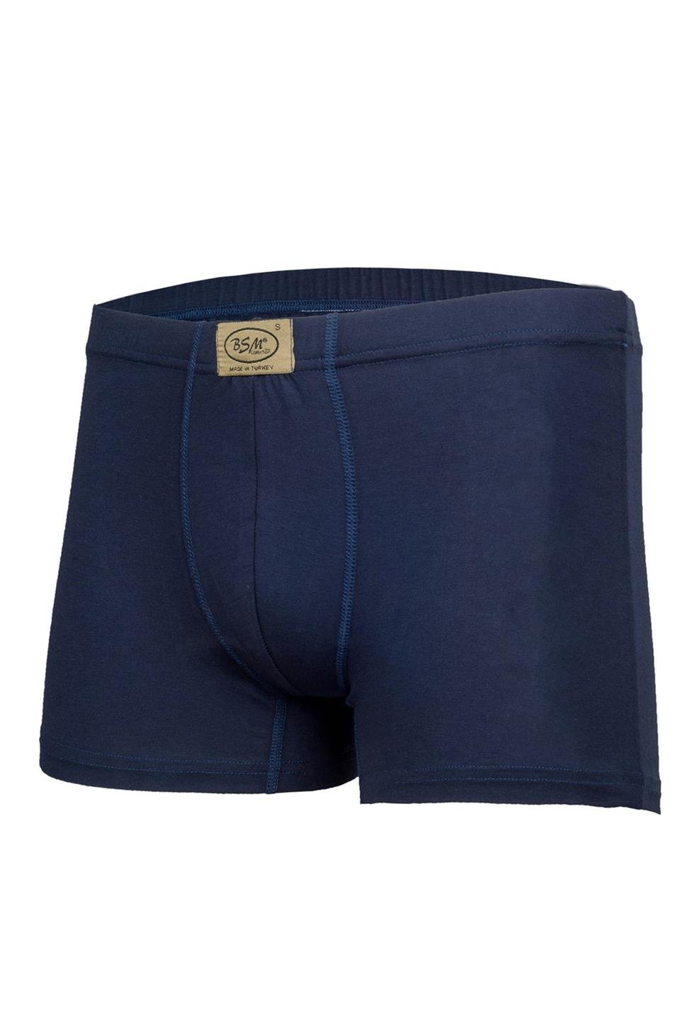 Bsm Erkek 2'li Stretch Kısa Boxer 44203 - Lacivert