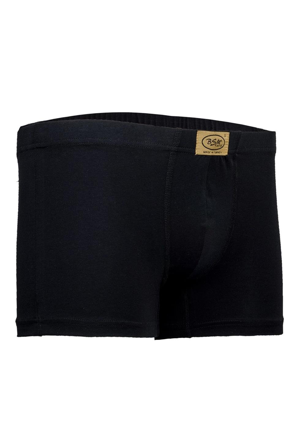 Bsm Erkek 2'li Stretch Kısa Boxer 44203 - Siyah