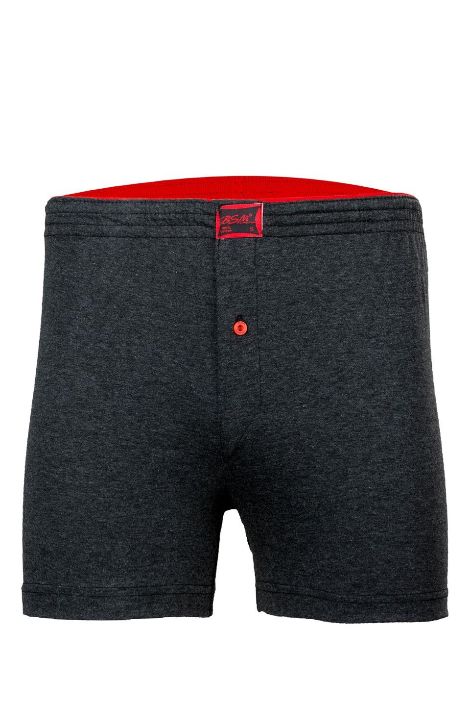 Bsm Erkek Kemerli Pamuklu Boxer 13404 - Antrasit