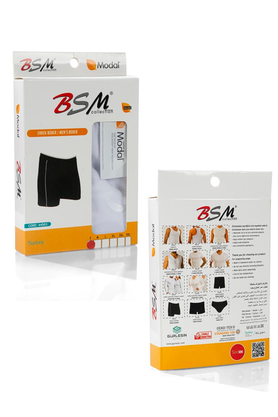 Bsm Erkek Modal Boxer 44503 - Beyaz