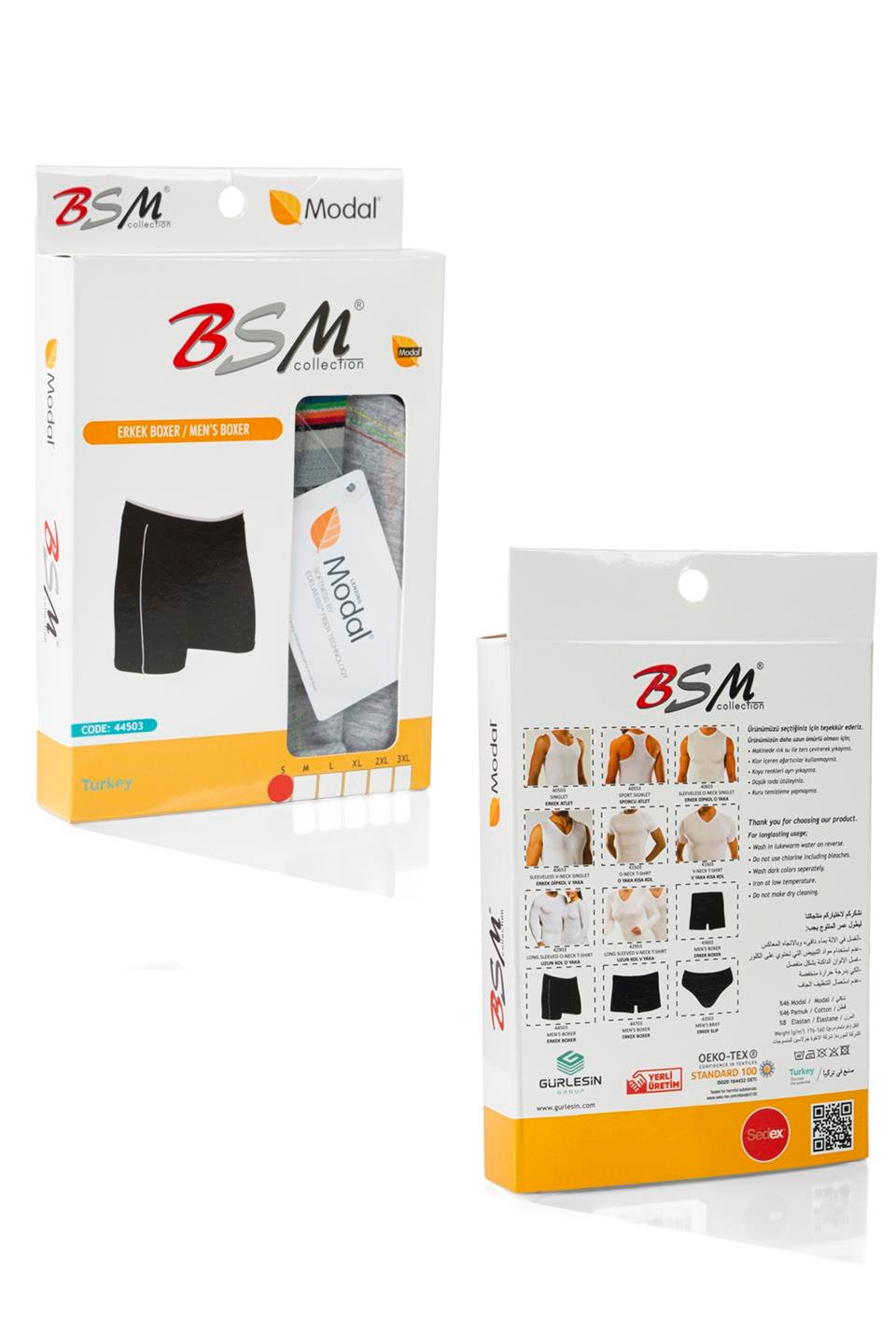 Bsm Erkek Modal Boxer 44503 - Gri