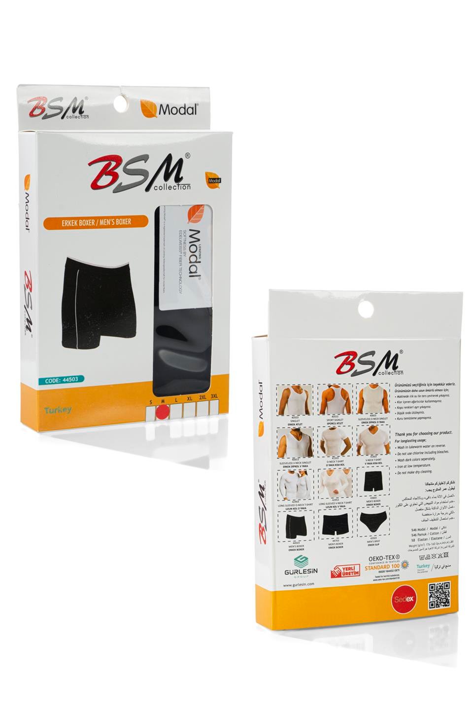 Bsm Erkek Modal Boxer 44503 - Siyah