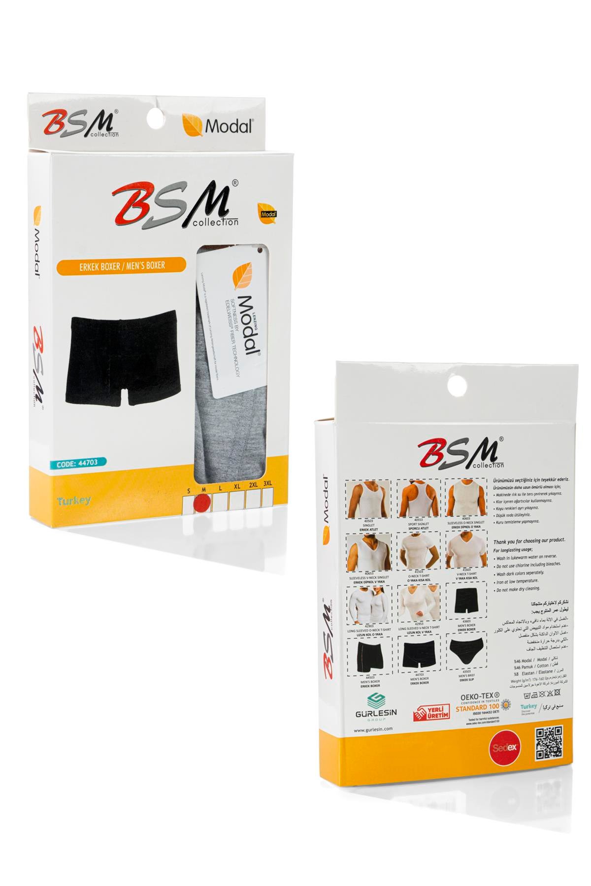 Bsm Erkek Modal Kısa Boxer 44703 - Gri
