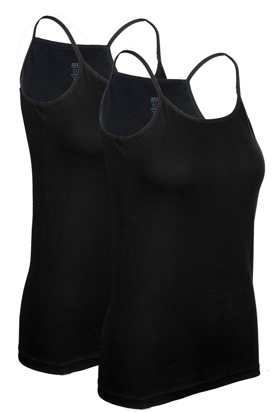 Bsm Kadın 2'li İp Askılı Ribana Atlet 24503 - Siyah