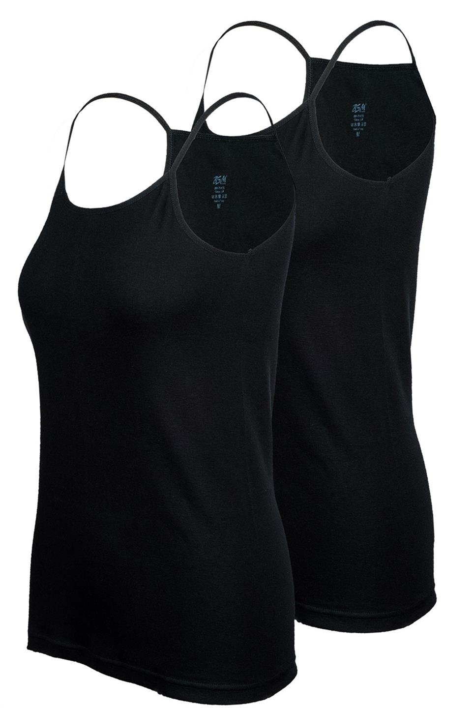 Bsm Kadın 2'li İp Askılı Ribana Atlet 24503 - Siyah