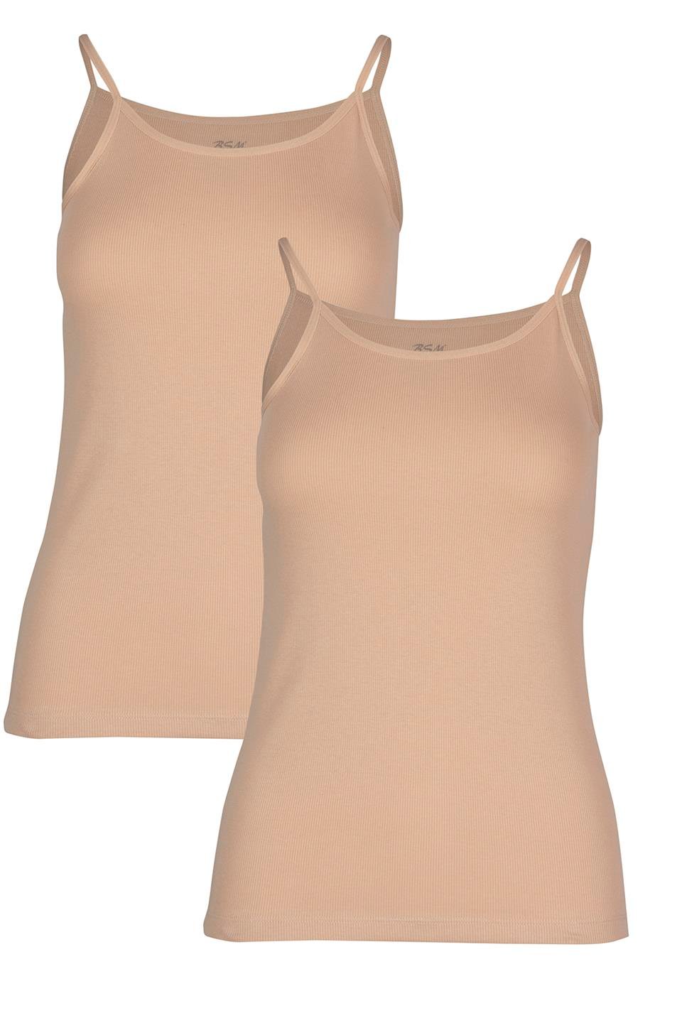 Bsm Kadın 2'li Kaşkorse İp Askılı Atlet 21263 - Ten