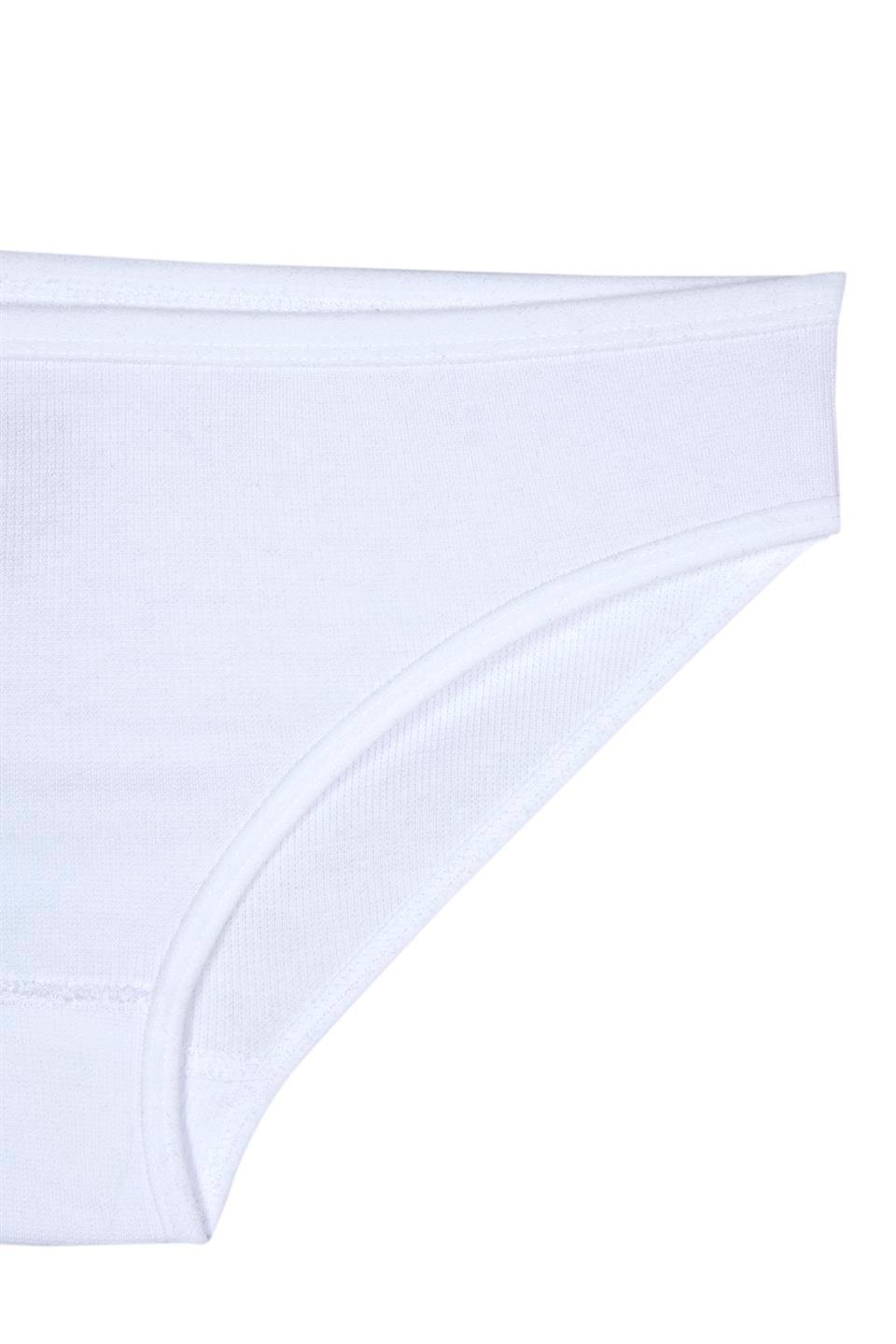 Bsm Kadın 3'lü Kaşkorse Bikini Kom Külot 21603 - Beyaz