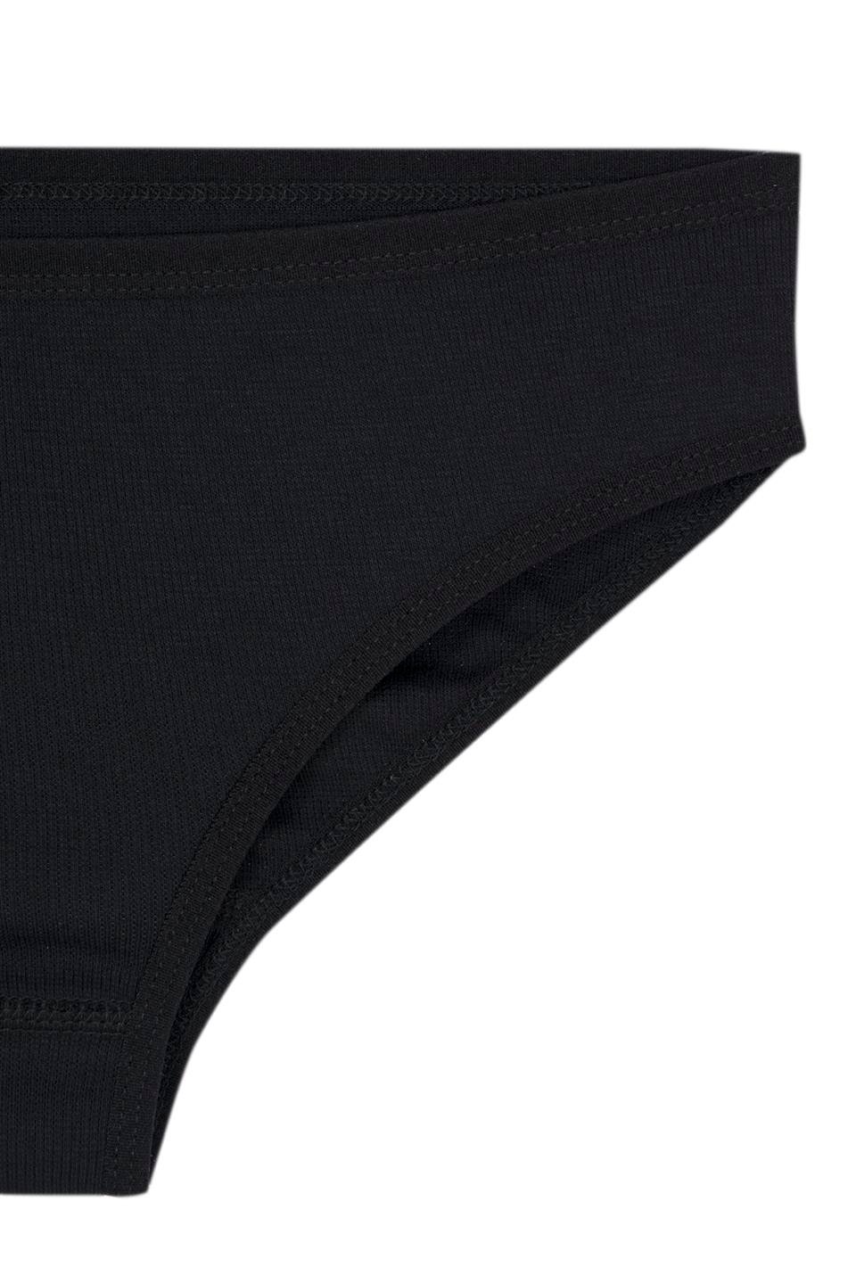 Bsm Kadın 3'lü Kaşkorse Bikini Kom Külot 21603 - Siyah