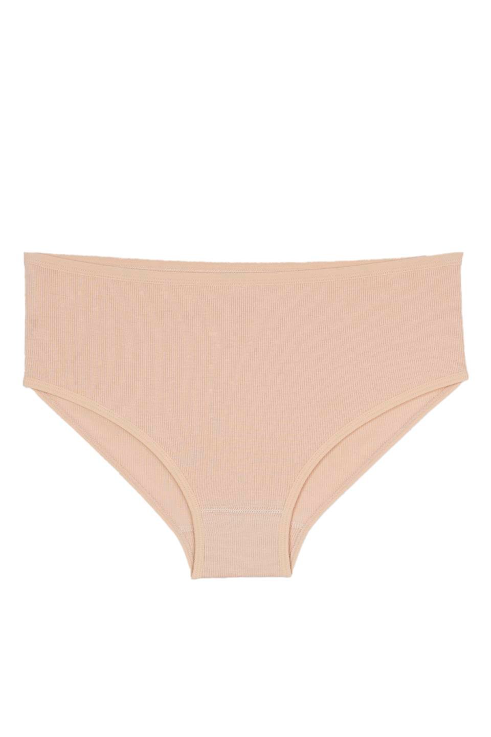 Bsm Kadın 3'lü Kaşkorse İnce Lastik Bato Kom Külot 21643 - Ten