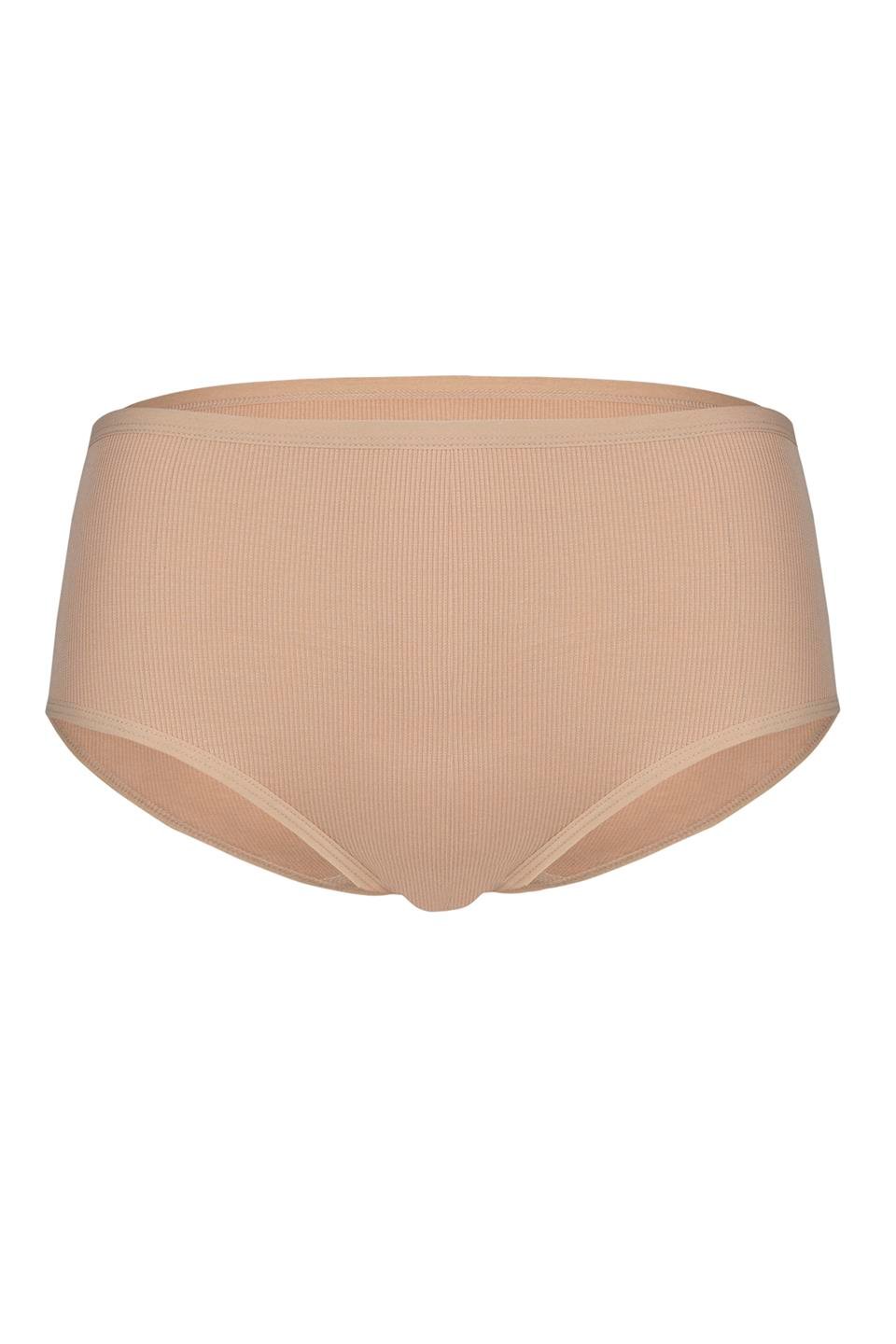 Bsm Kadın 3'lü Kaşkorse İnce Lastik Bato Kom Külot 21643 - Ten