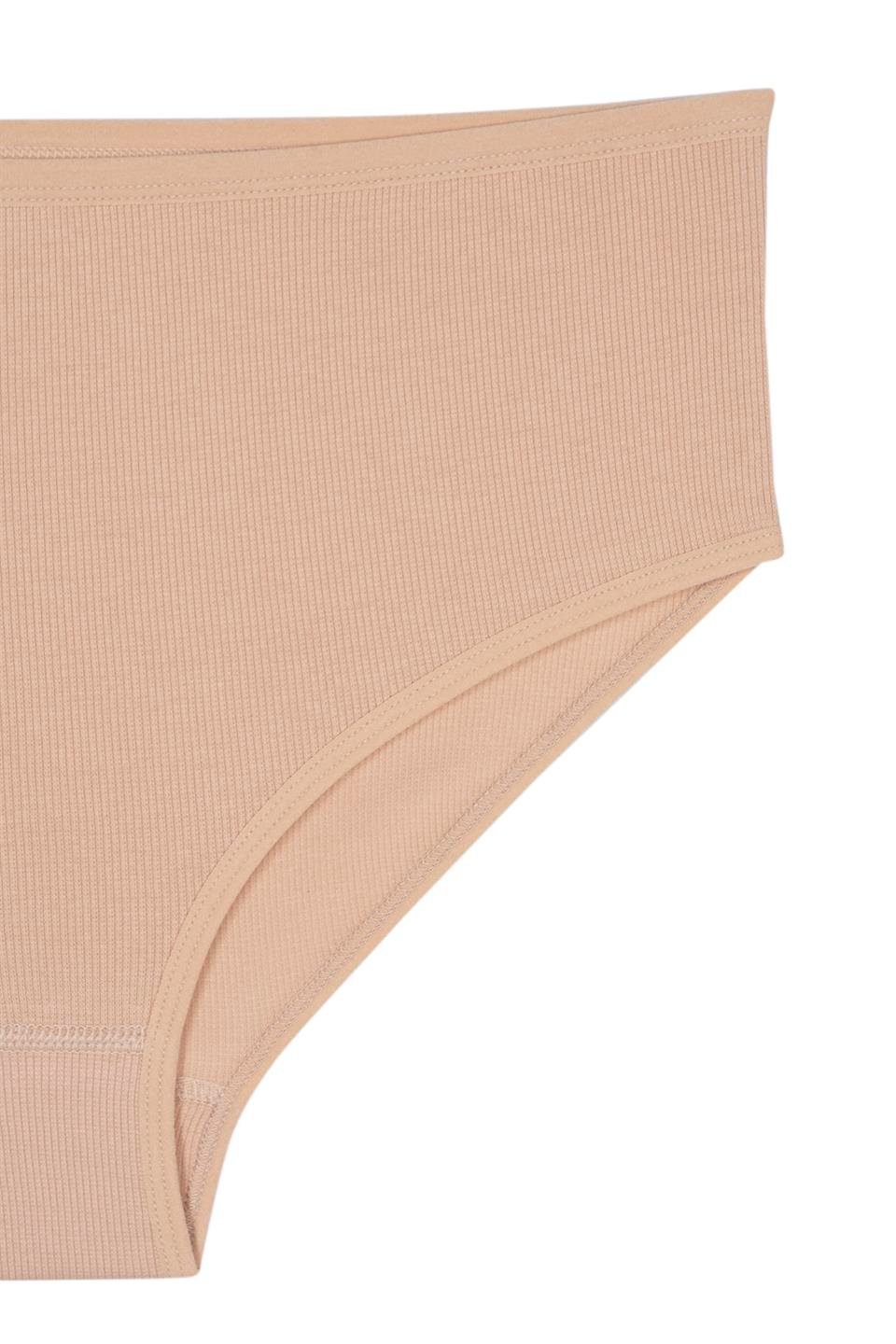 Bsm Kadın 3'lü Kaşkorse İnce Lastik Bato Kom Külot 21643 - Ten