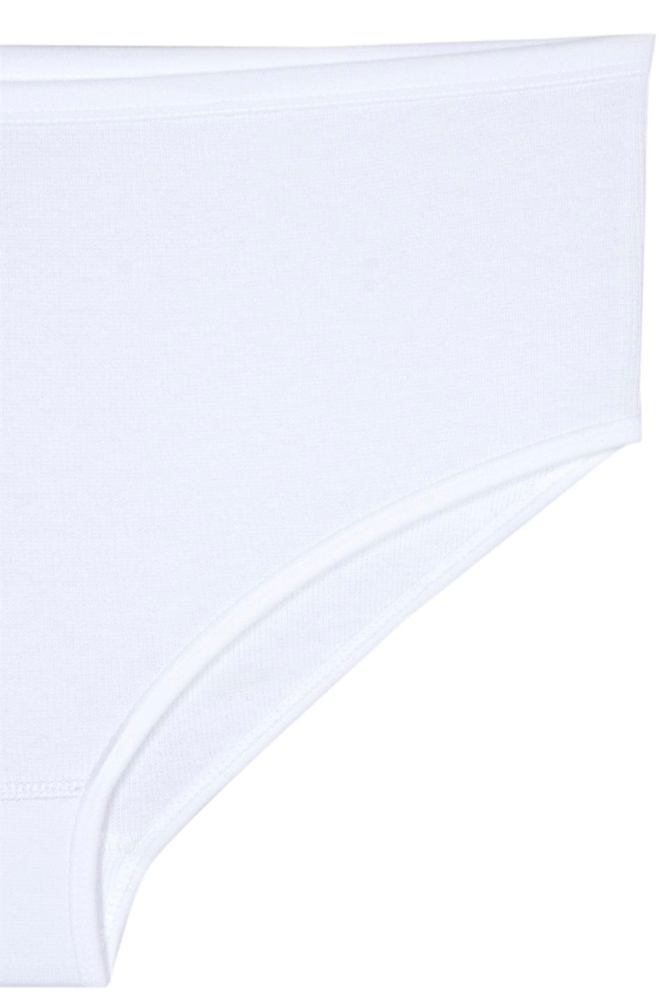 Bsm Kadın 3'lü Kaşkorse İnce Lastik Bato Kom Külot 21643 - Beyaz