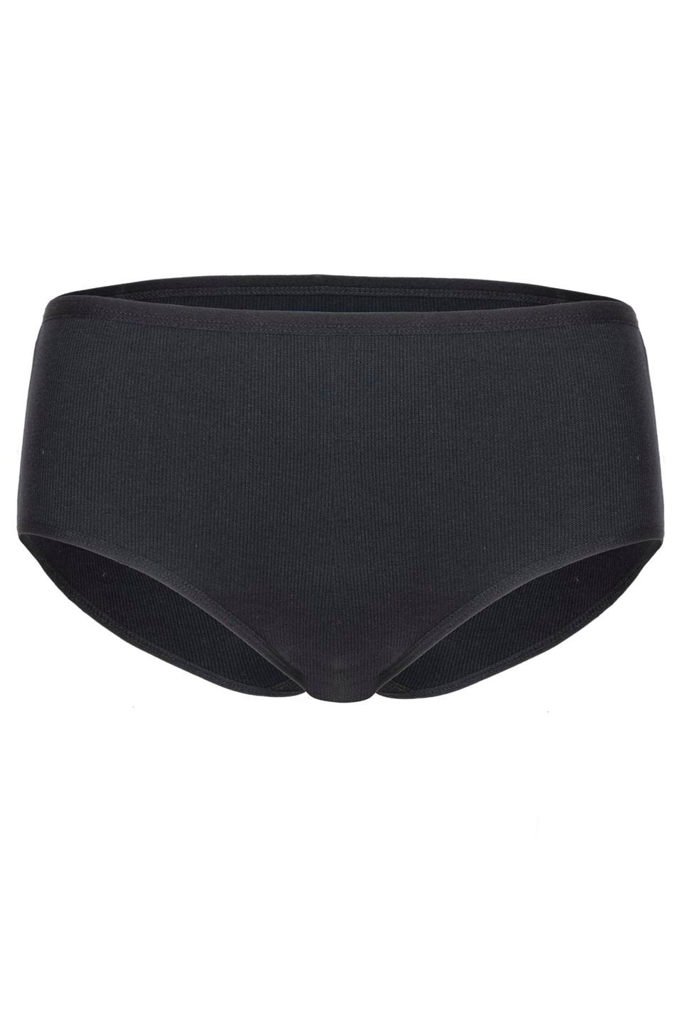 Bsm Kadın 3'lü Kaşkorse İnce Lastik Bato Kom Külot 21643 - Siyah