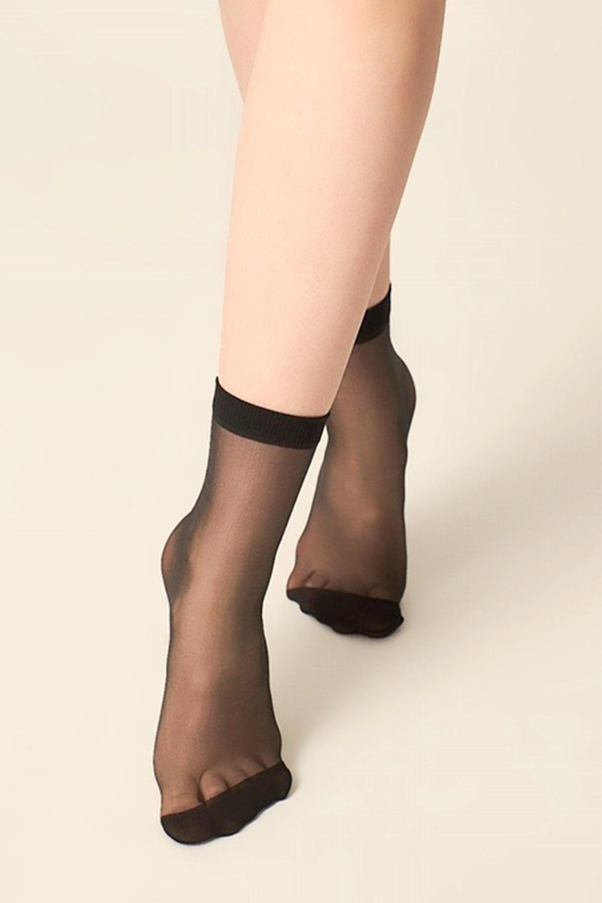 Bsm Kadın Fit 15 Den Soket 9152 - Siyah