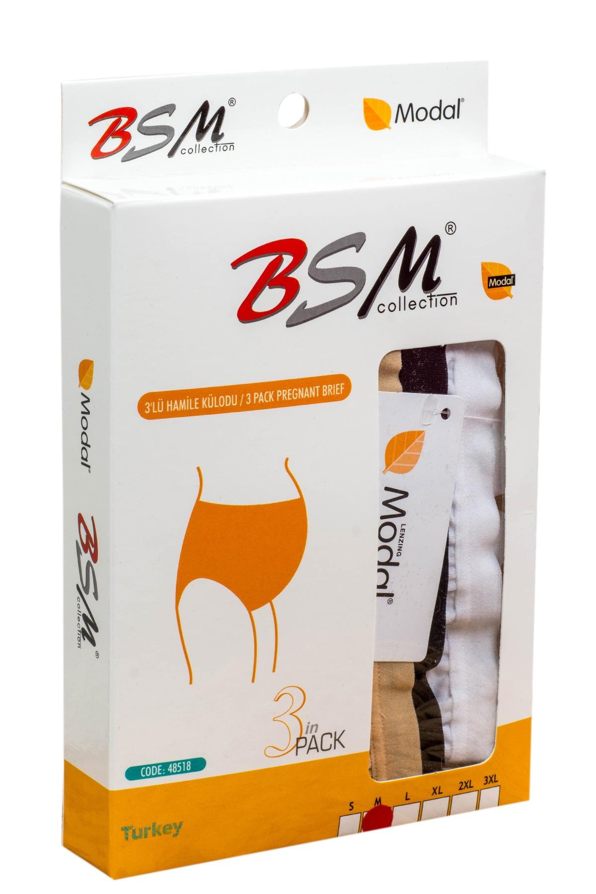 Bsm Kadın Modal 3'lü Hamile Külodu 48518 - Asorti