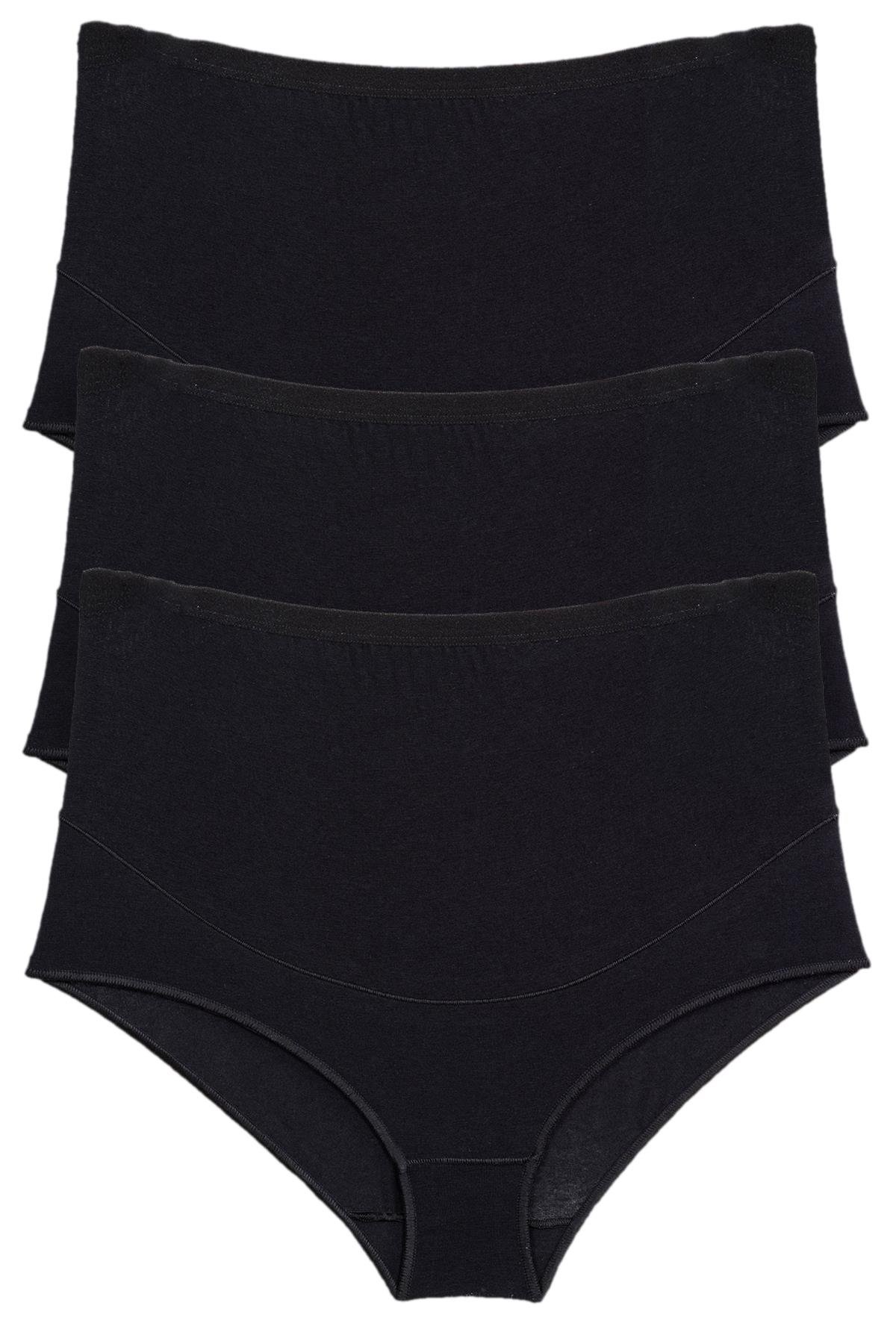 Bsm Kadın Modal 3'lü Hamile Külodu 48518 - Siyah