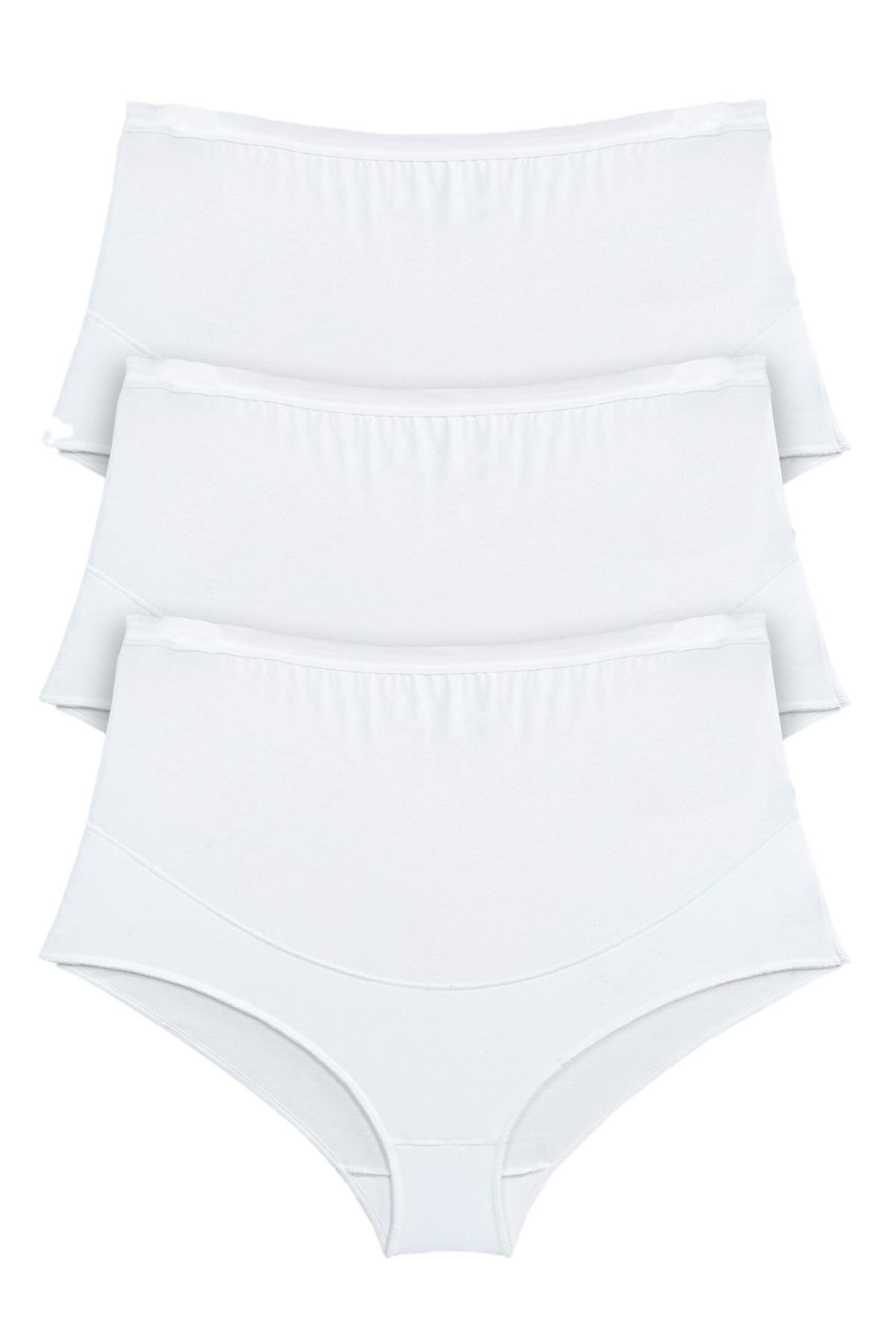 Bsm Kadın Modal 3'lü Hamile Külodu 48518 - Beyaz