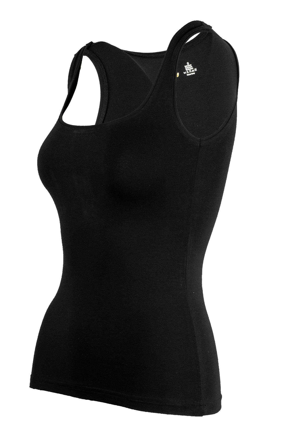 Bsm  Kadın Modal Kalın Askılı Atlet 45563 - Siyah