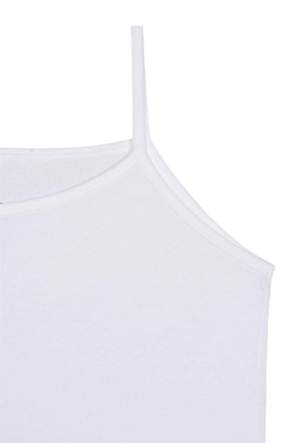 Bsm Kız Çocuk 5'li Kaşkorse İp Askılı Atlet 31643 - Beyaz