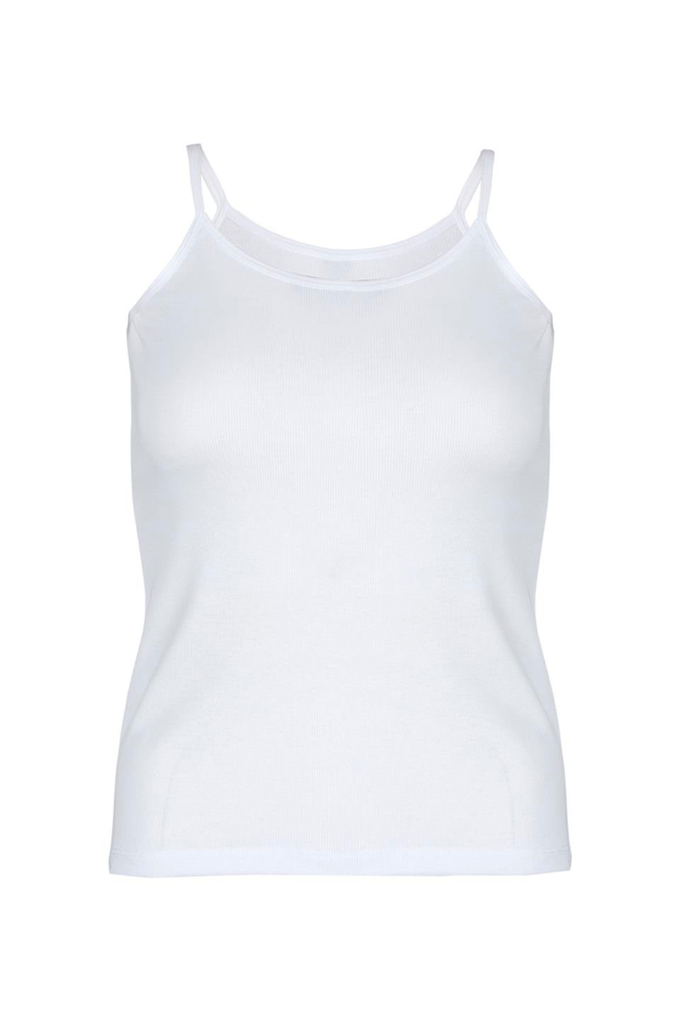 Bsm Kız Çocuk 5'li Kaşkorse İp Askılı Atlet 31643 - Beyaz