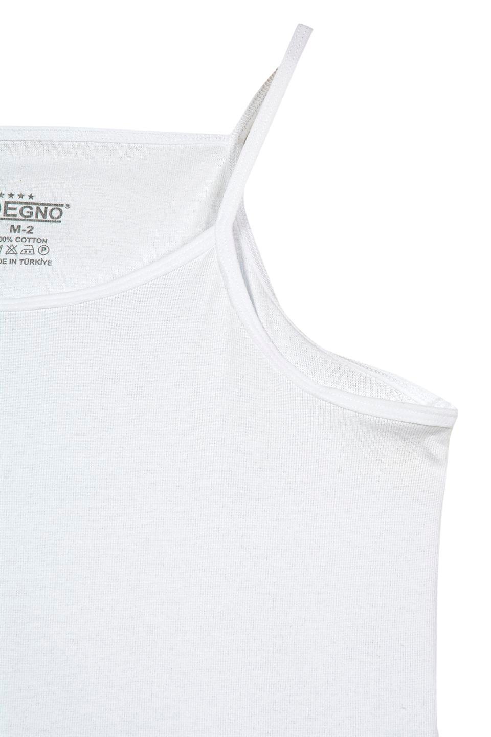 DEGNO 027103 BYN RİBANA  İP ASKILI ATLET - Beyaz