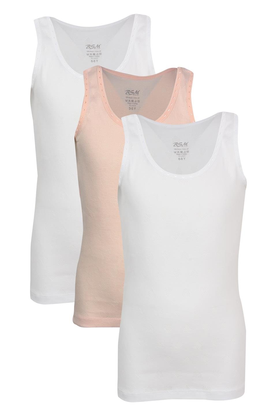 Gürlesin Kız Çocuk İp Askılı Pamuklu Ribana Atlet 31355 - Asorti