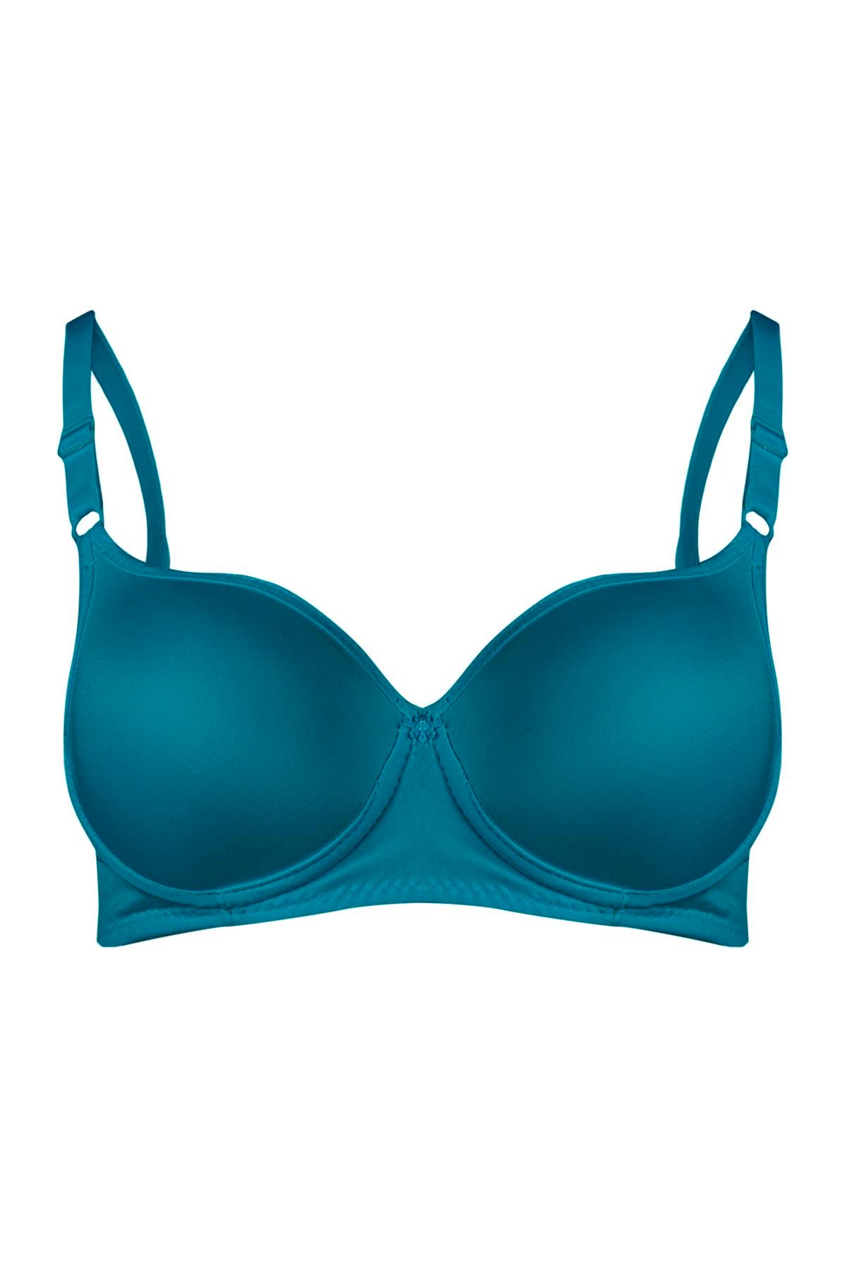 Rare White Kadın Dolgulu 3'lü Sütyen T4322M001107-3LÜ Kırmızı-Siyah-Zümrüt