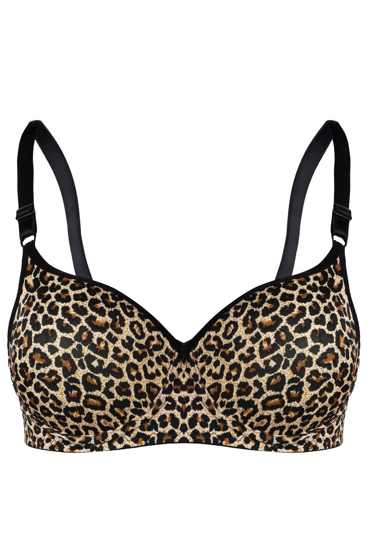 Rare White Kadın Dolgulu 3'lü Sütyen T4322M01107D-3LÜ Siyahleopar-Pudraçiçek-Siyah