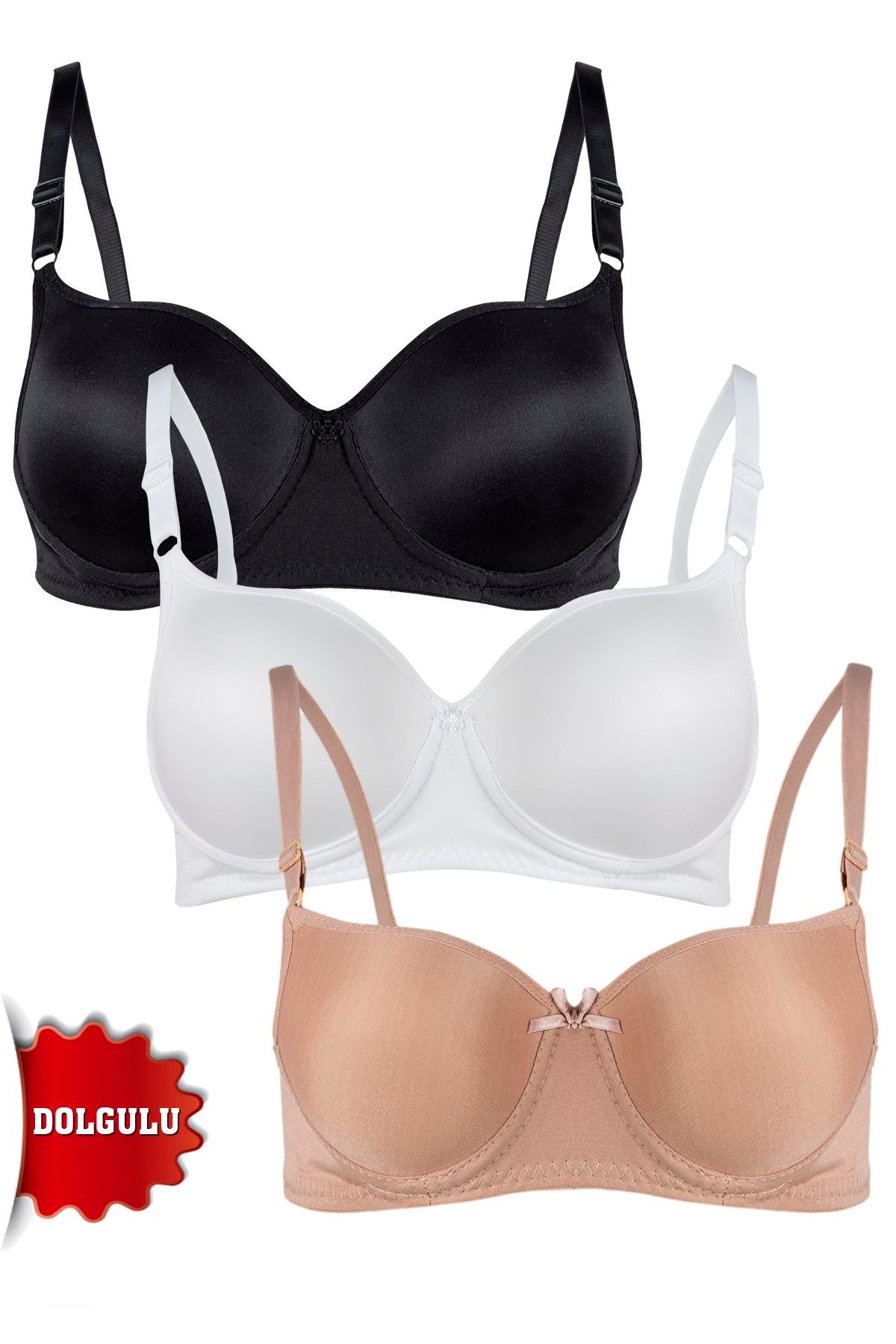 Rare White Kadın Dolgulu 3'lü Sütyen T4322M001107-3LÜ