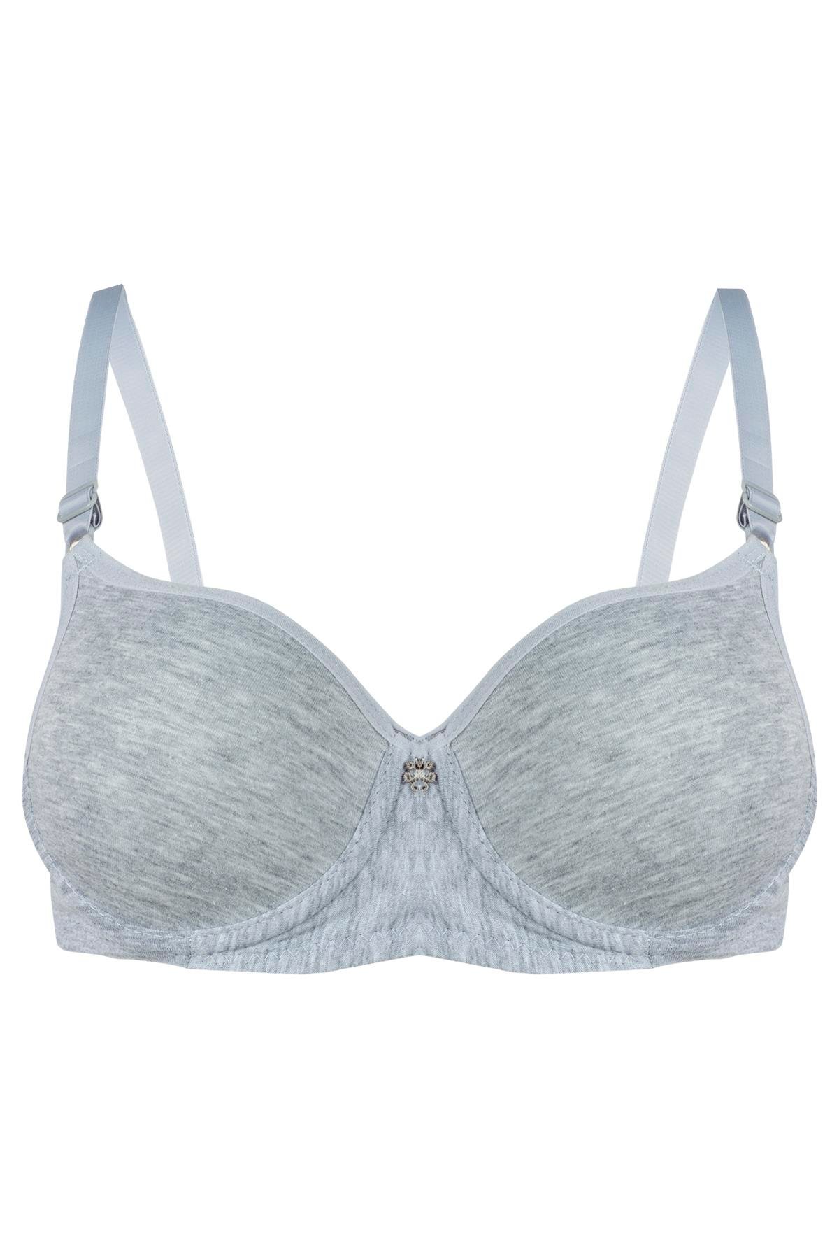 Rare White Kadın Dolgulu 3'lü Sütyen T4322M001107-3LÜ Bordo-Gri-Pudra