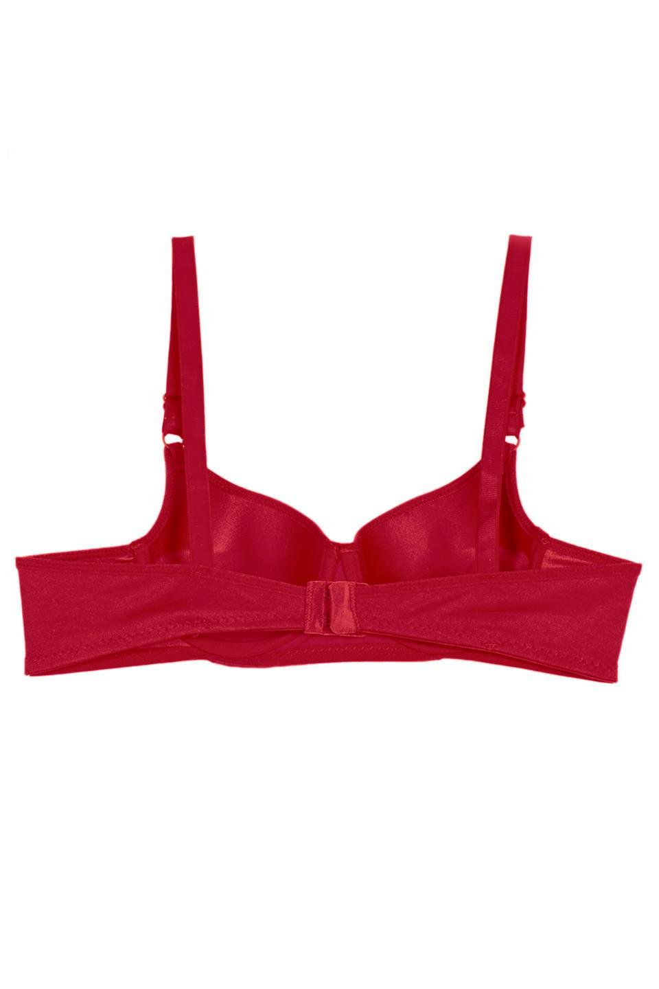 WHİTE 001107 BYN DÜZ DOLGULU SÜTYEN - Bordo