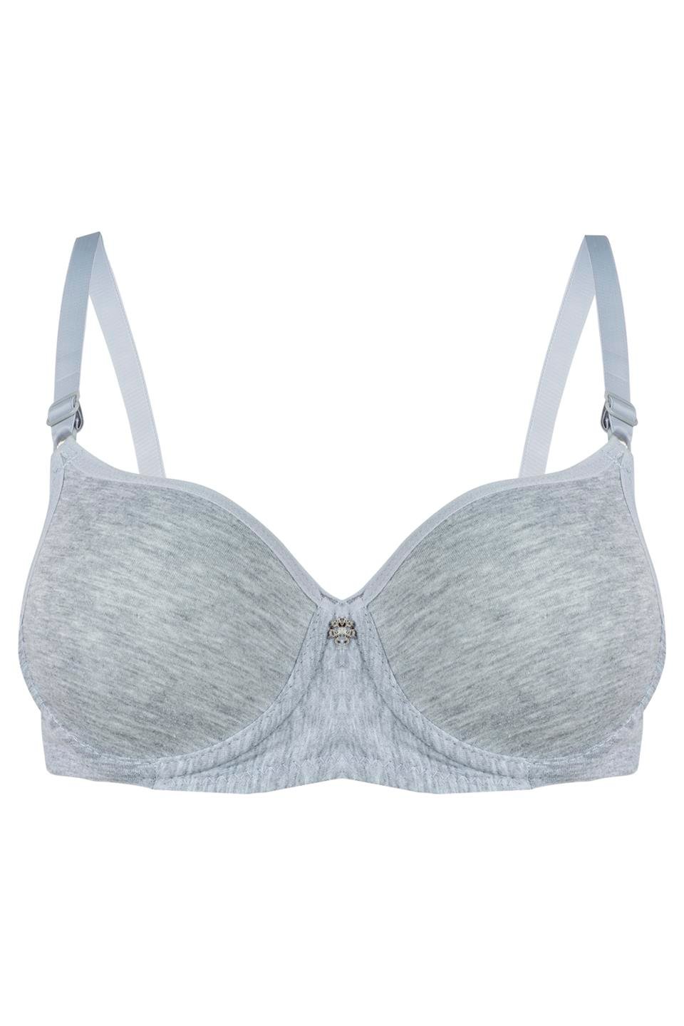 WHİTE 001107 BYN DÜZ DOLGULU SÜTYEN - Gri