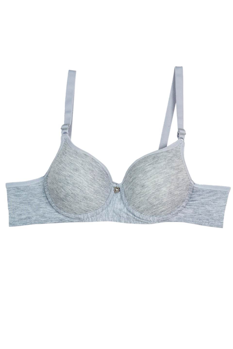 WHİTE 001107 BYN DÜZ DOLGULU SÜTYEN - Gri