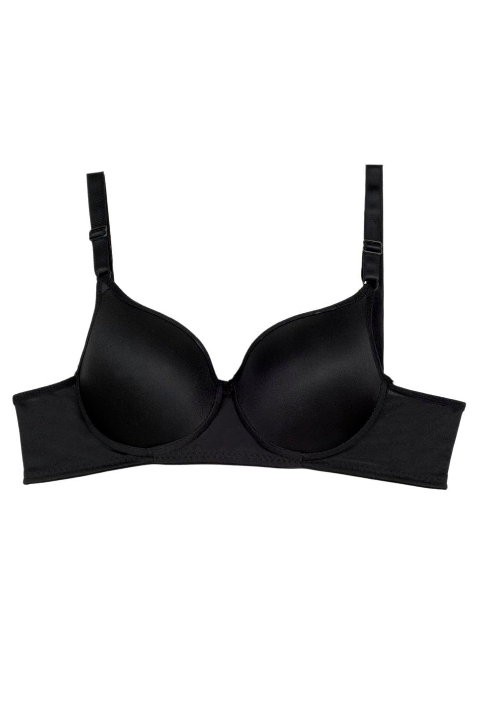 WHİTE 001107 BYN DÜZ DOLGULU SÜTYEN - Siyah