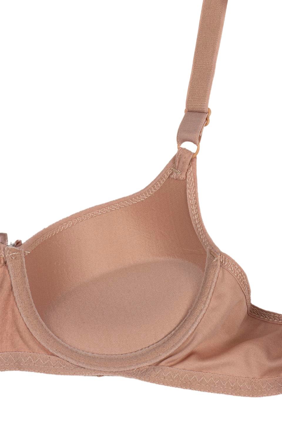 WHİTE 001107 BYN DÜZ DOLGULU SÜTYEN - Ten