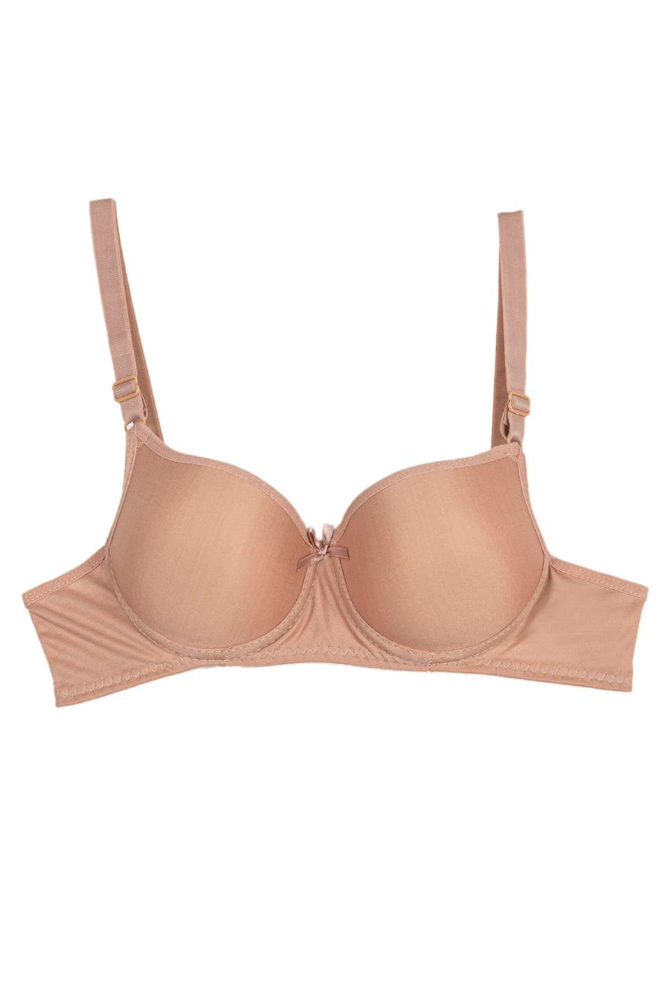 WHİTE 001107 BYN DÜZ DOLGULU SÜTYEN - Ten