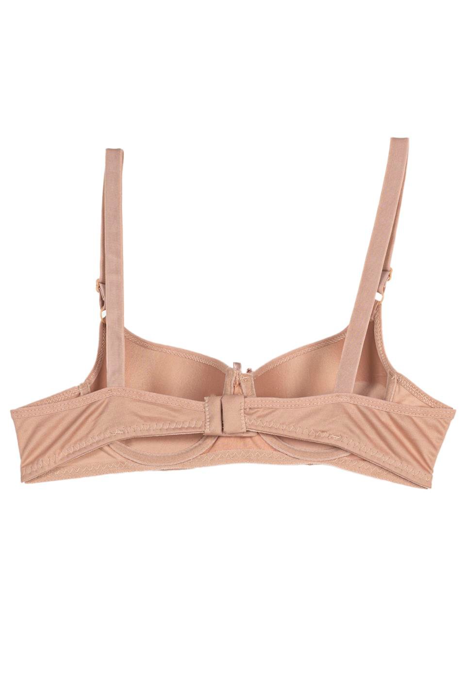 WHİTE 001107 BYN DÜZ DOLGULU SÜTYEN - Ten