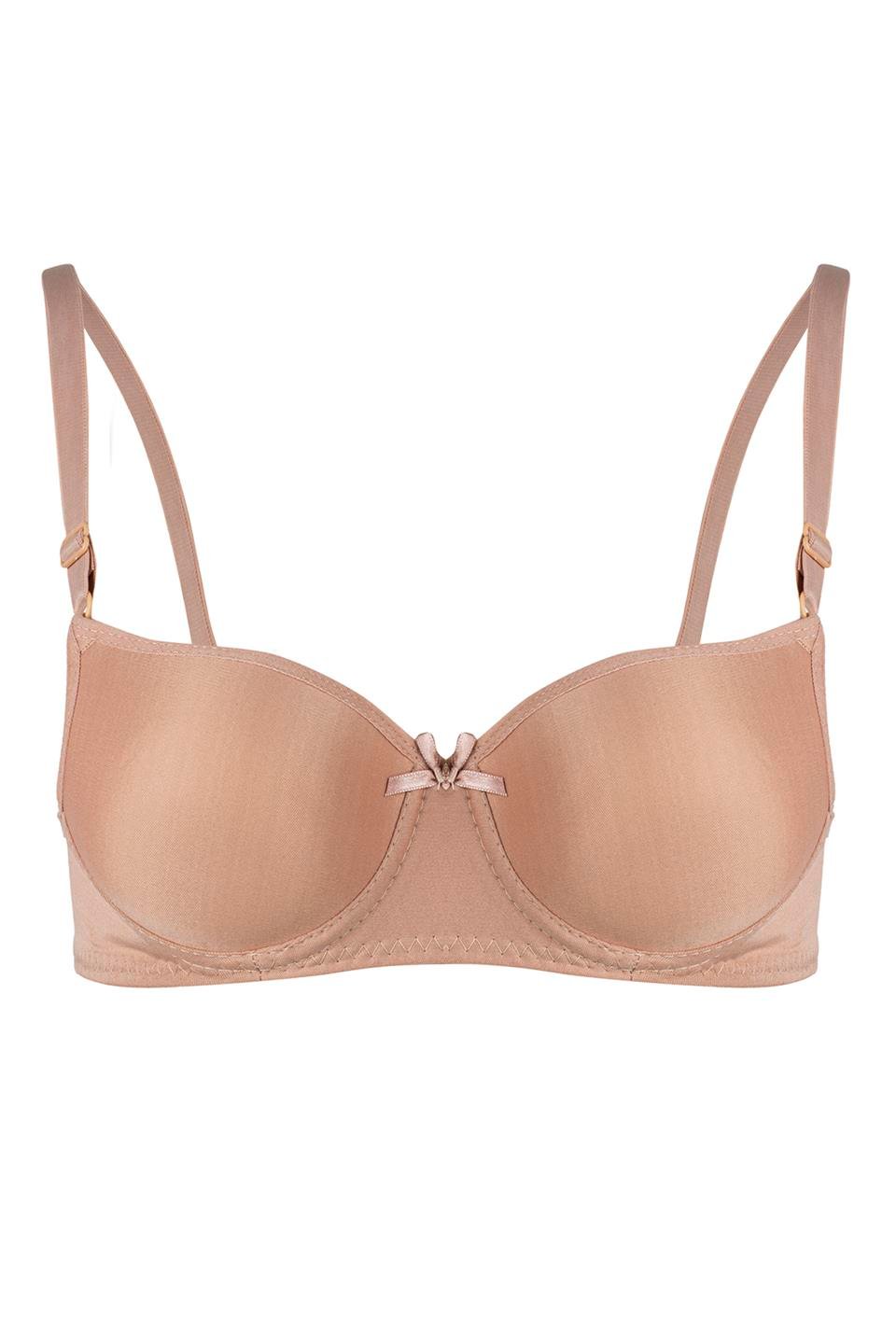 WHİTE 001107 BYN DÜZ DOLGULU SÜTYEN - Ten