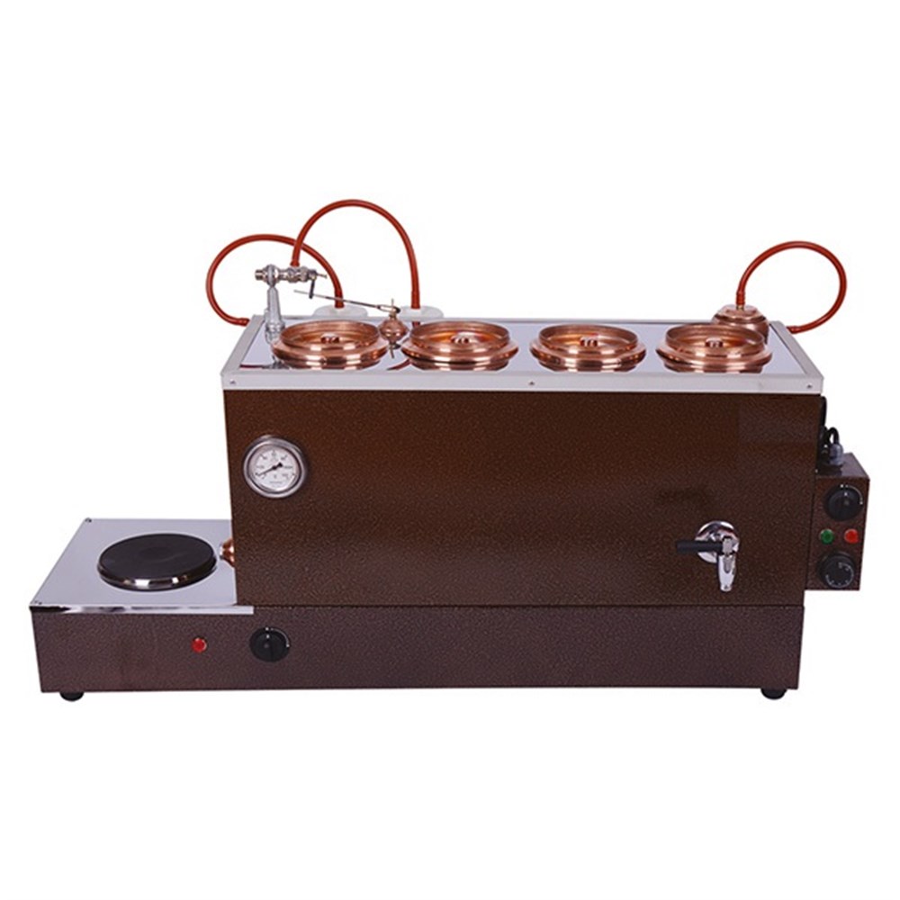 ÇAY KAZANI-İçi Dışı Bakır-Elektrikli Statik Boyalı-Dört Demlikli
