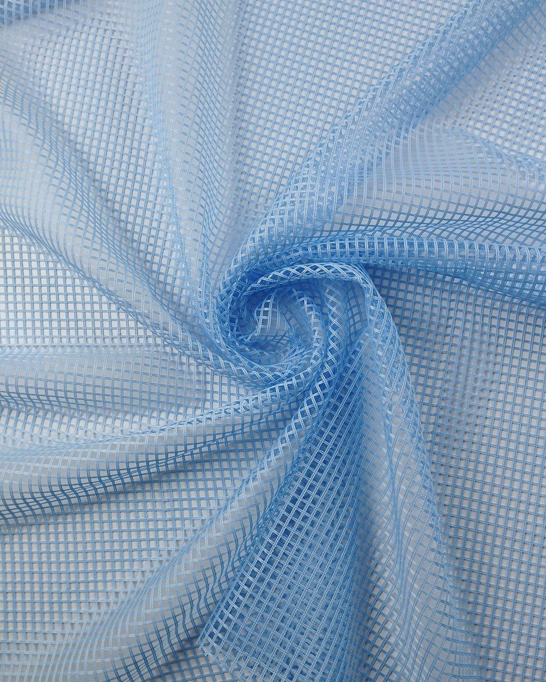 Açık Mavi İnce File Kumaş Yumuşak Dökümlü 150x350cm