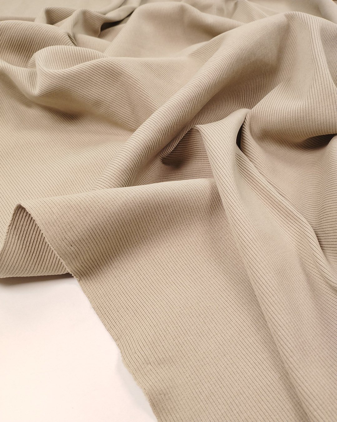 Açık Toprak Tonlu Yeşil Kaşkorse Ribana Kumaş Esnek Yumuşak Bodylik & Bluzluk 100x200cm
