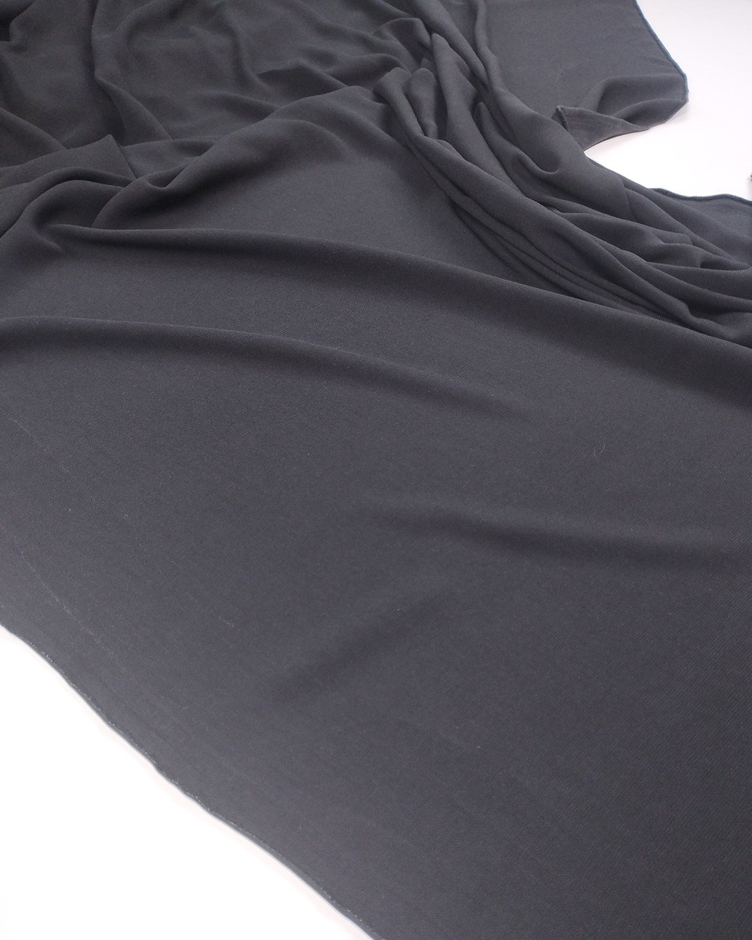 Siyah Krep Görünümlü Dokuma Kumaş Akışkan Dökümlü Elbiselik & Bluzluk En: 120cm
