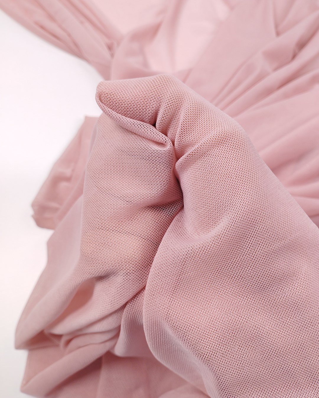 Pembe İnce Esnek File Kumaş Yumuşak Elbiselik & Bluzluk En: 160cm