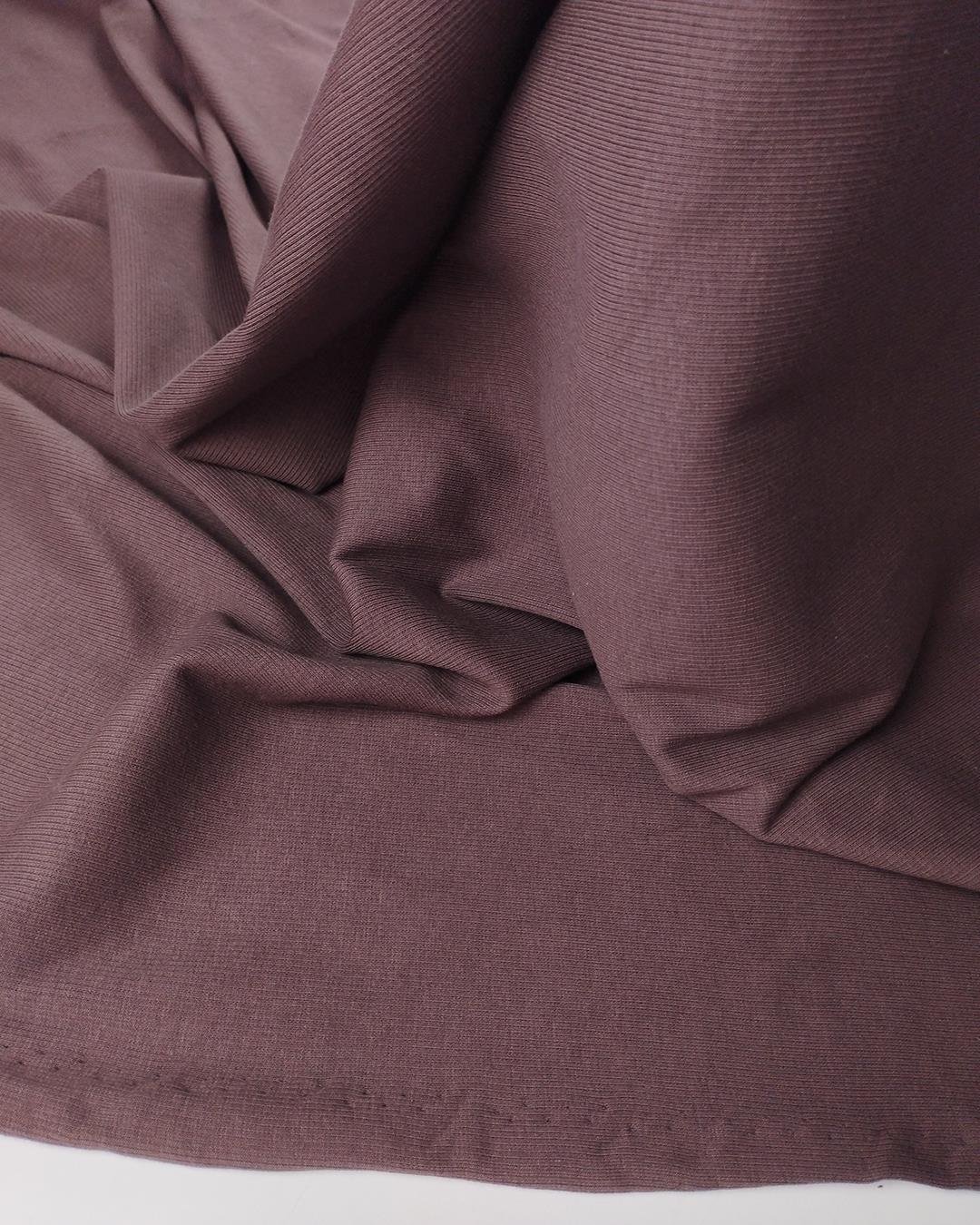 Kahve Renkte Yumuşak Ribana Kumaş En: 110cm