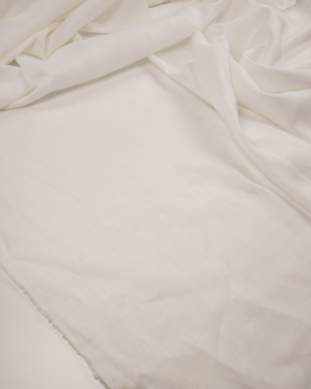 Kar Beyaz %100 Keten Kumaş Doğal Dokulu Elbiselik, Pantolonluk & Gömleklik En: 150cm
