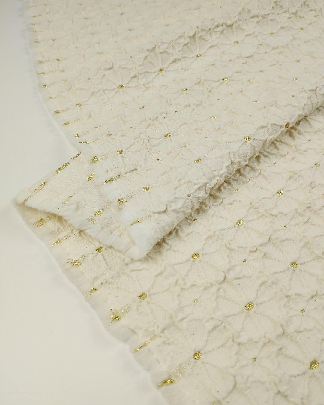 Krem Dore Detaylı Brokar 130x260cm
