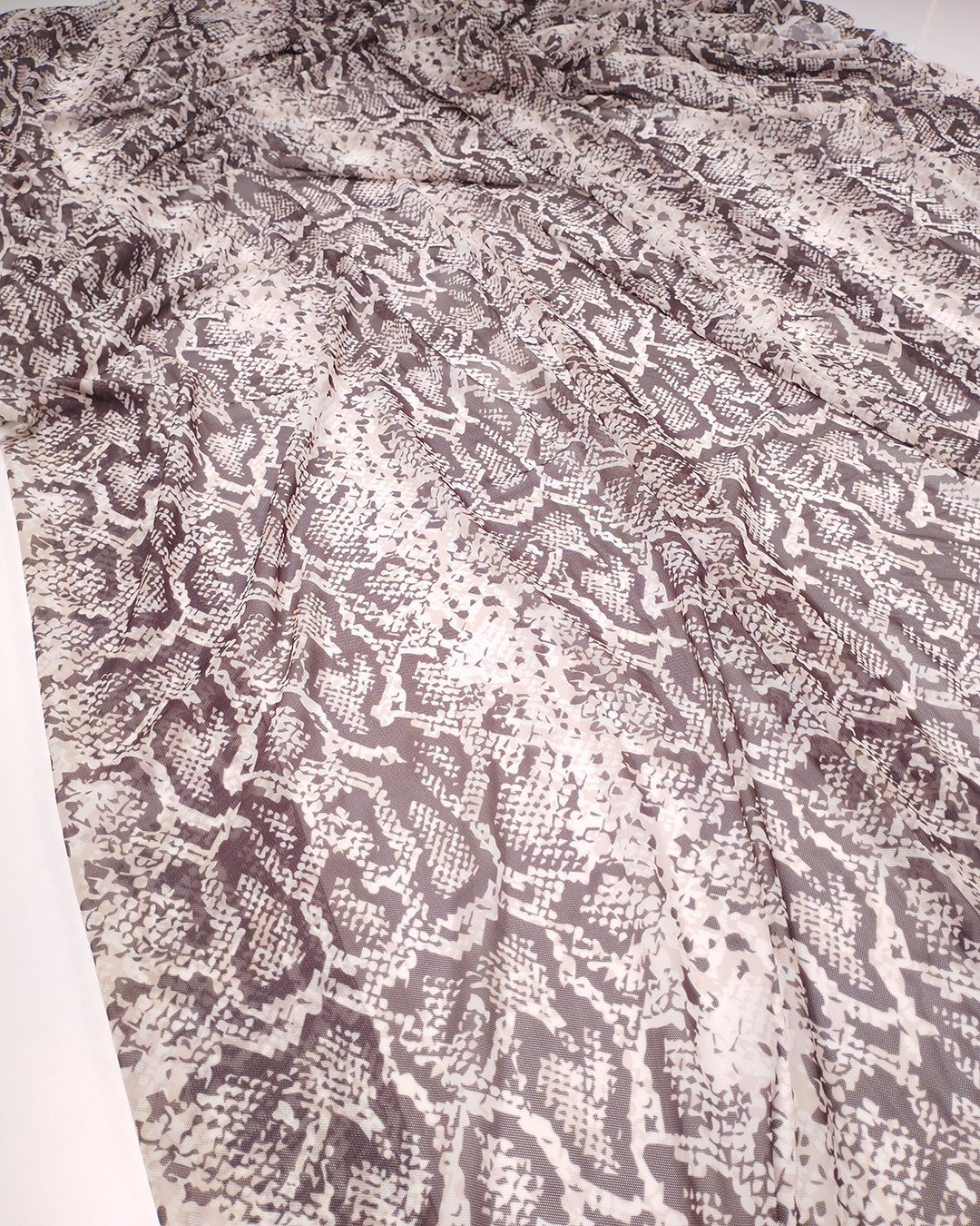 Kahve Bej Esnek File Kumaş İnce Yumuşak Elbiselik & Bluzluk 150x300cm
